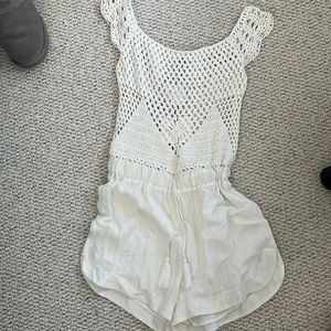 Lace White Romper